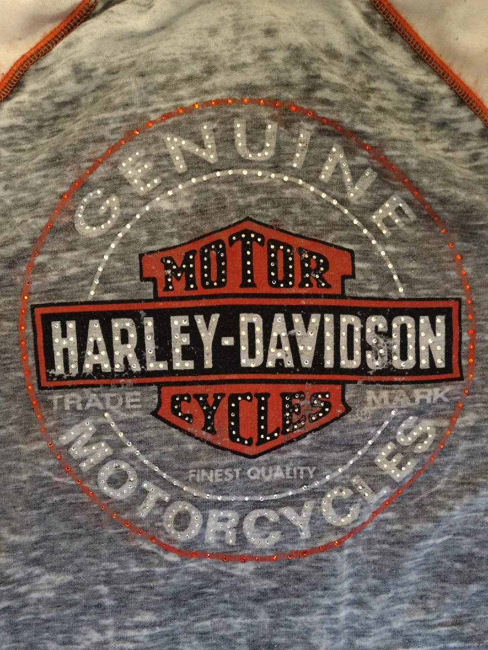 Harley-Davidson Gray & Pink Marbled Zip Hoodie - Picture 4 of 6
